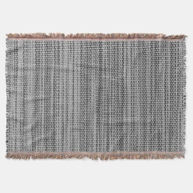 Imitats Gray Fabric Throw Blanket Decke (Vorderseite)
