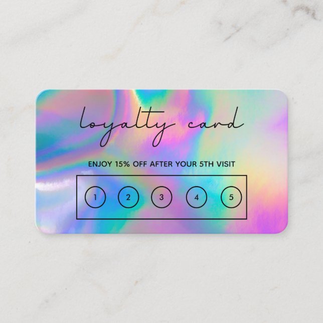 Imitats Holographic Calligraphy Loyalty Card Visitenkarte (Vorderseite)
