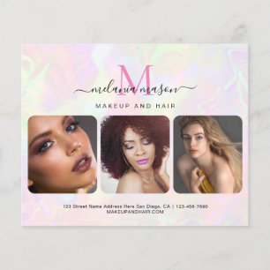 Imitats Holographic Makeup Artist & Foto Iridescen Flyer