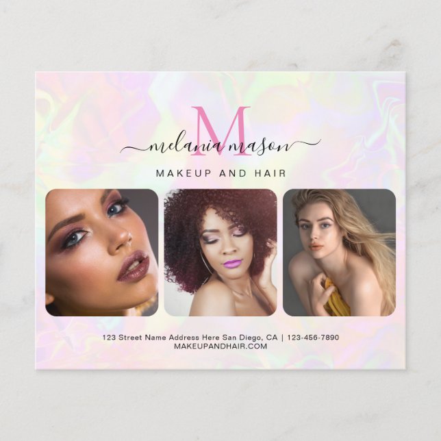 Imitats Holographic Makeup Artist & Foto Iridescen Flyer (Vorne)