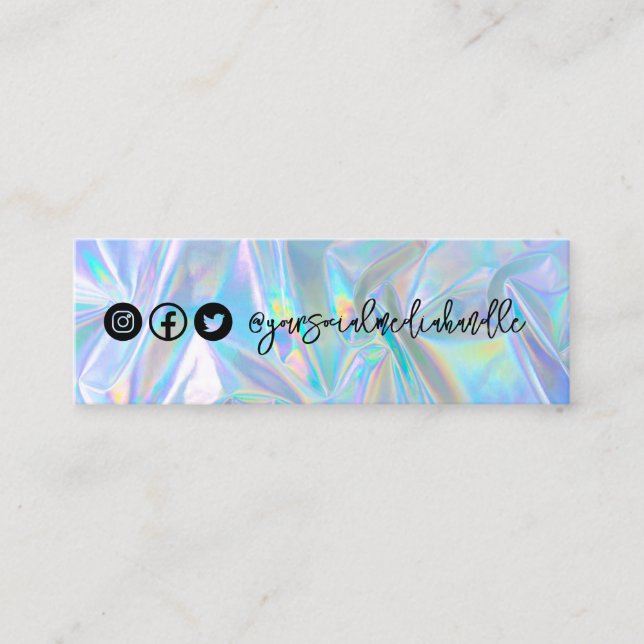 Imitats Holographic Social Media Business Card Mini Visitenkarte (Vorderseite)