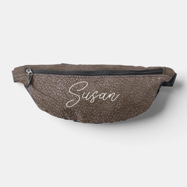 Imitats Leather Mocha Textured Bauchtasche (Ablage )