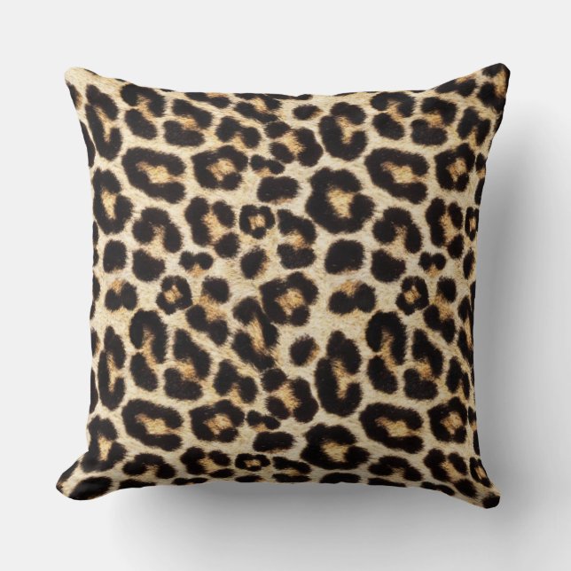 Imitats Leopard Fur | Fake Fur Kissen (Vorderseite)