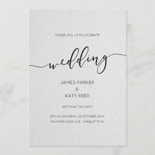 Imitats Letterpress Holz rustikal elegante Einladu Einladung