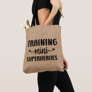Imitats Linen Training Mini Superheros Tasche