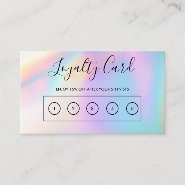Imitats Pastel Holographic Custom Loyalty Card Visitenkarte (Vorderseite)