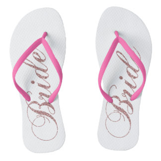 Imitats Rosa Glitzern Braut Flip Flops