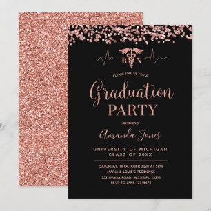 IMITATS ROSE GOLD Black RN Kurierungspartei Einladung