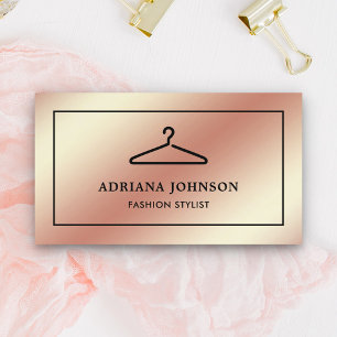 Imitats Rose Gold Foil Kleidung Hanger Fashion Sty Visitenkarte