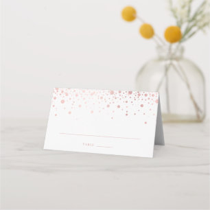 Imitats Rose Goldene Foil Confetti Dots Hochzeit Platzkarte