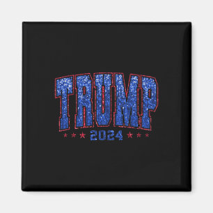 Imitats Sequins Trump 2024 Präsident Make America  Magnet