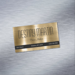 Imitats Shiny Metallic Gold Black Contact Bar Magnetische Visitenkarte