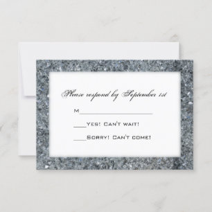 Imitats Sparkle Wedding RSVP Card Karte