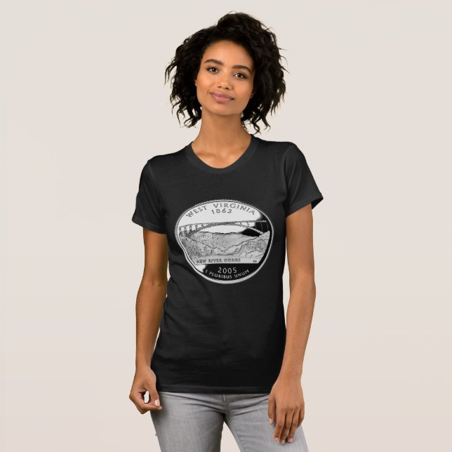 Imitats West Virginia Staat Quarter Women's T-Shirt (Vorne ganz)