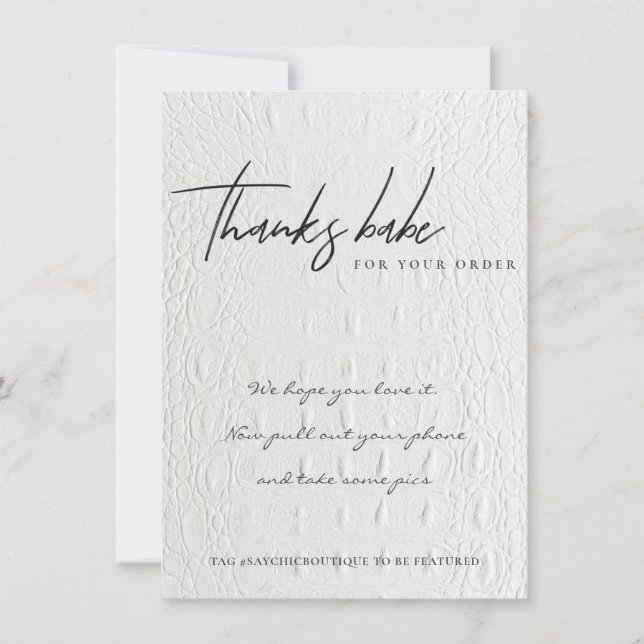 IMITATS WHIRLDER LEATHER CORPORATE Business LOGO Dankeskarte (Vorderseite)