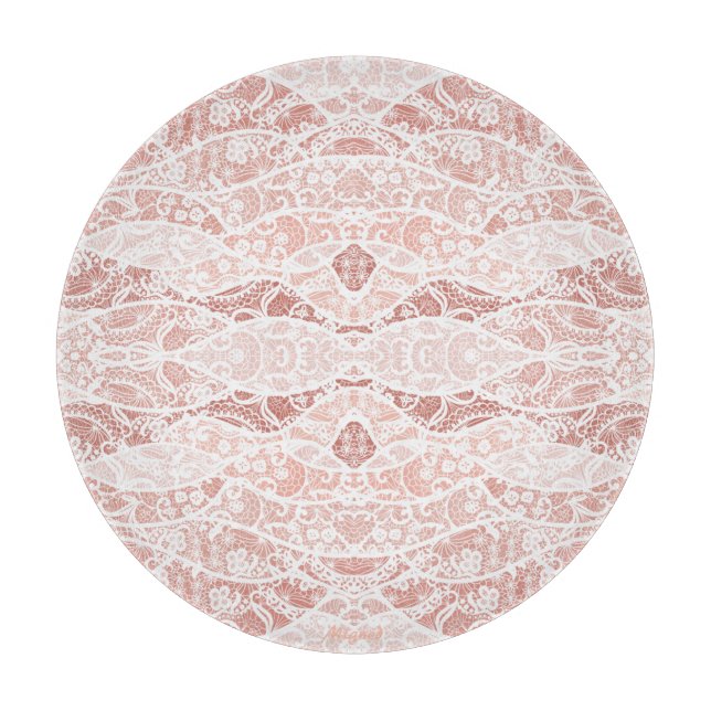 Imitats White Lace Fishnet Cutting Board Schneidebrett (Vorderseite)