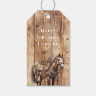 Imitats Wood Western Cowboy Cowgirl Horse Geburtst Geschenkanhänger