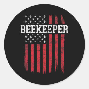 Imker American Flag Usa Patriot Patriotic Runder Aufkleber