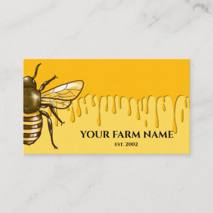 Imker Apiarist Bee Farm Honeybies Honeycomb Visitenkarte