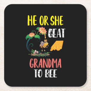 Imker Art Great Oma to Bee 2 Rechteckiger Pappuntersetzer