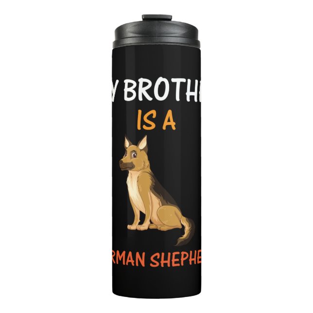 Imker Art Mein Bruder ist ein deutscher Hirte Thermosbecher (Vorderseite)