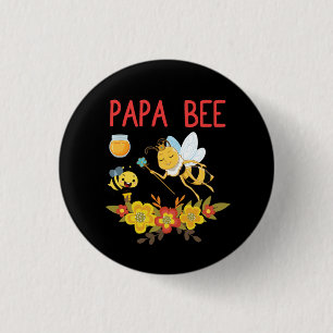 Imker Art Papa Biene 2 Button