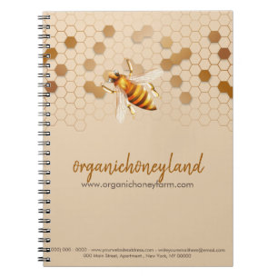 Imker Bienenstock Waben Gold Elegant Notizblock
