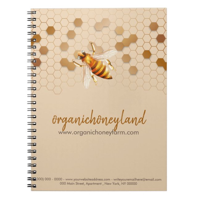 Imker Bienenstock Waben Gold Elegant Notizblock (Vorderseite)