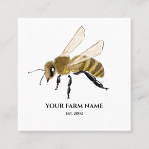 Imker Bienenzucht Bienenfarm Honigbienen Honigwabe Quadratische Visitenkarte