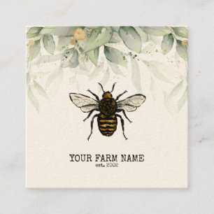 Imker Bienenzüchter Bienenfarm Honigbienen Honigwa Quadratische Visitenkarte