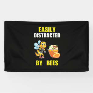 Imker-Geschenk Leicht abgelenkt von Bienen Banner