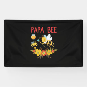 Imker-Geschenk Papa Biene Blumen Banner