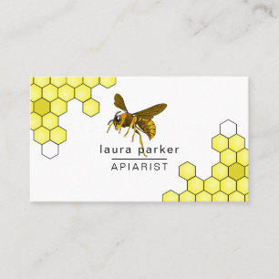 Imker Honigverkäufer Bienenhalter Schwarz Gelb Let Visitenkarte