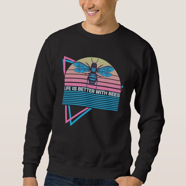 Imker Imkern Retro  Mit Bienen Sweatshirt (Vorderseite)