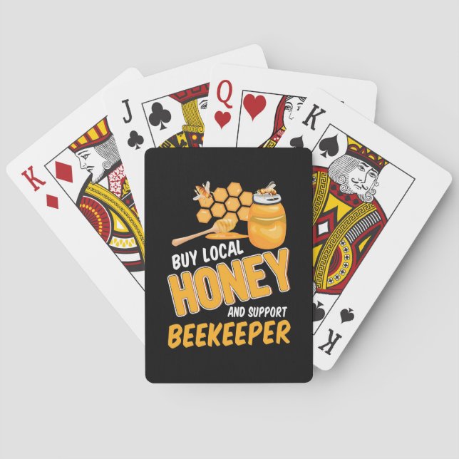 Imker kaufen Honig aus der Gegend und unterstützen Spielkarten (Rückseite)