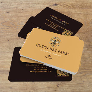 Imkerei Bienenstock Honig Logo Design Visitenkarte