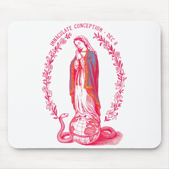 Immaculate Conception Dec 8 Virgin Mary Catholic D Mousepad (Vorne)
