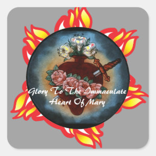Immaculate Heart Of Mary Quadratischer Aufkleber