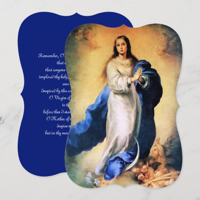 Immakulieren von Conception Gold mit Memorare (Vorne/Hinten)