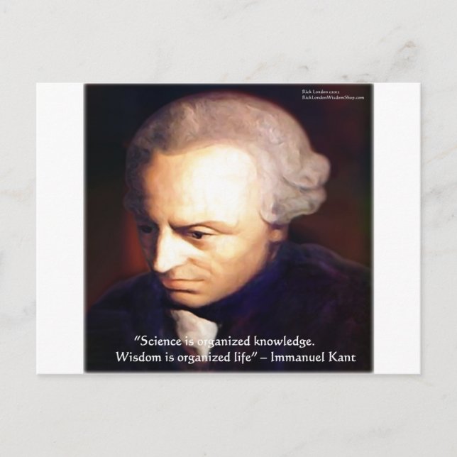 Immanuel Kant Science VS Wissensziffer Geschenke Postkarte (Vorderseite)
