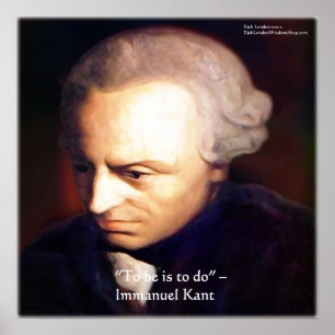 Immanuel Kant "To Do" Weisheitszitate Poster