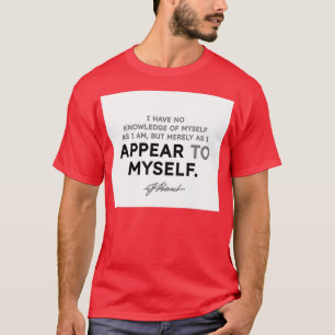 Immanuel Kant zitiert, ich habe kein Wissen über m T-Shirt