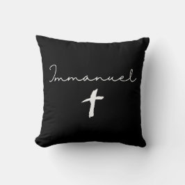 Immanuel-Weihnachtsskript mit Kreuz Kissen