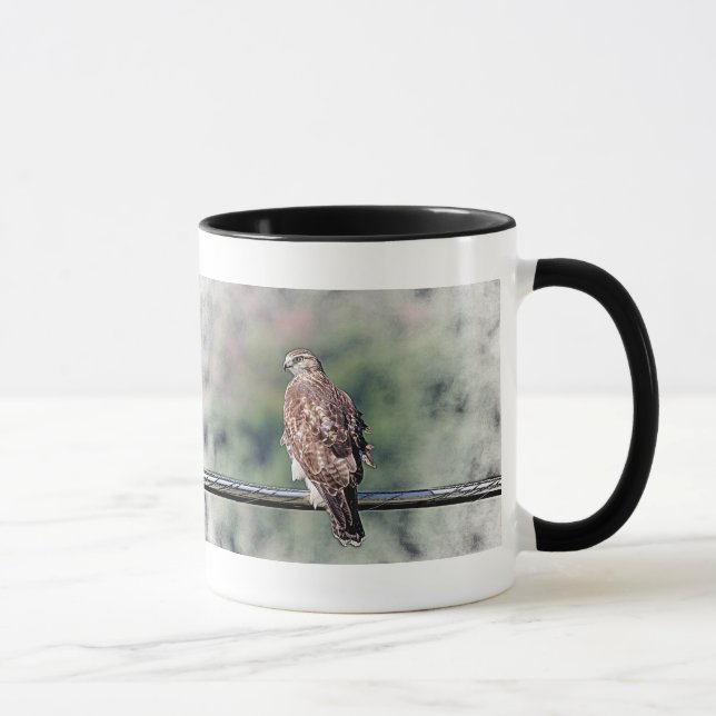Immature Red Tail Hawk Tasse (Rechts)