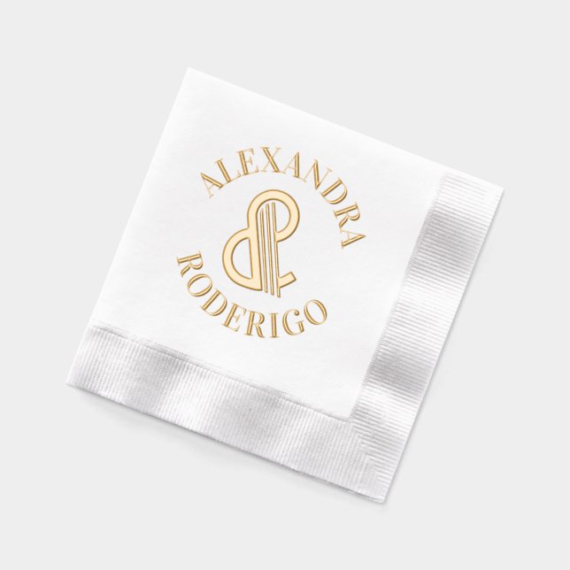 Immense Ampersand Art Déco Couple Mariage (Gauche)