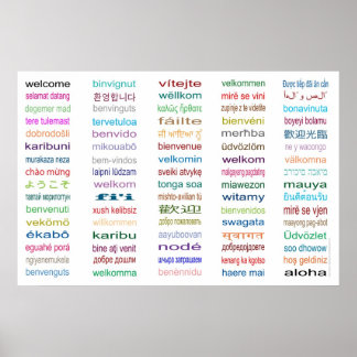 IMMENSE Bienvenue dans 80 langues Poster - 5 taill