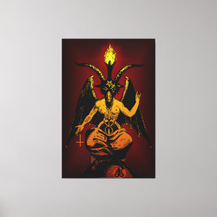 IMMENSE toile Satanique de 40 po x 60 po sur une é