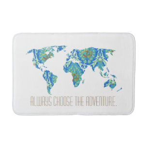 Immer Abenteuer auswählen   Viktorianische Weltkar Badematte