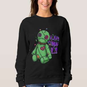 Immer an dich denkende gruselige Voodoo-Puppe Past Sweatshirt