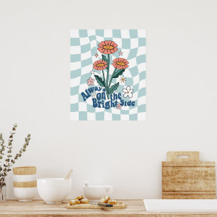 Immer auf der Sonnenseite Retro Poster